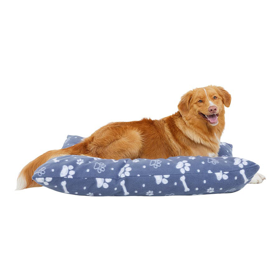 Pets Essentials Bone Pillow Mattress Dog Bed Grey