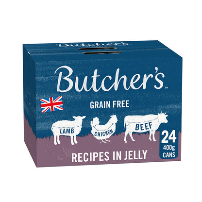 Butcher's Grain Free Adult Wet Dog Food In Jelly 24x400g