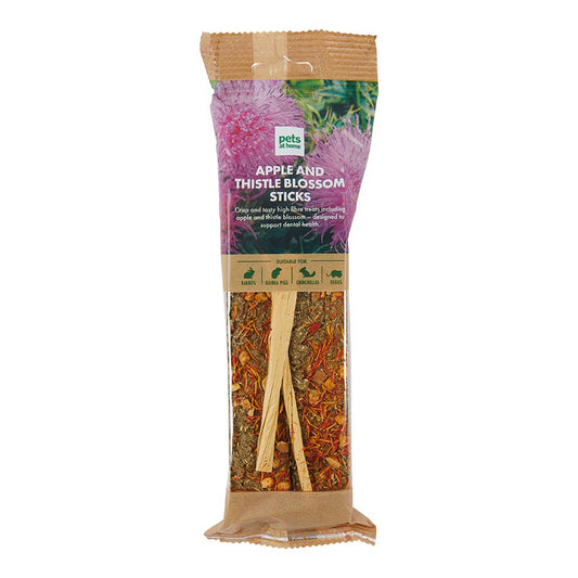 Pets at Home Small Animal Apple & Thistle Blossom Treats x2 70g