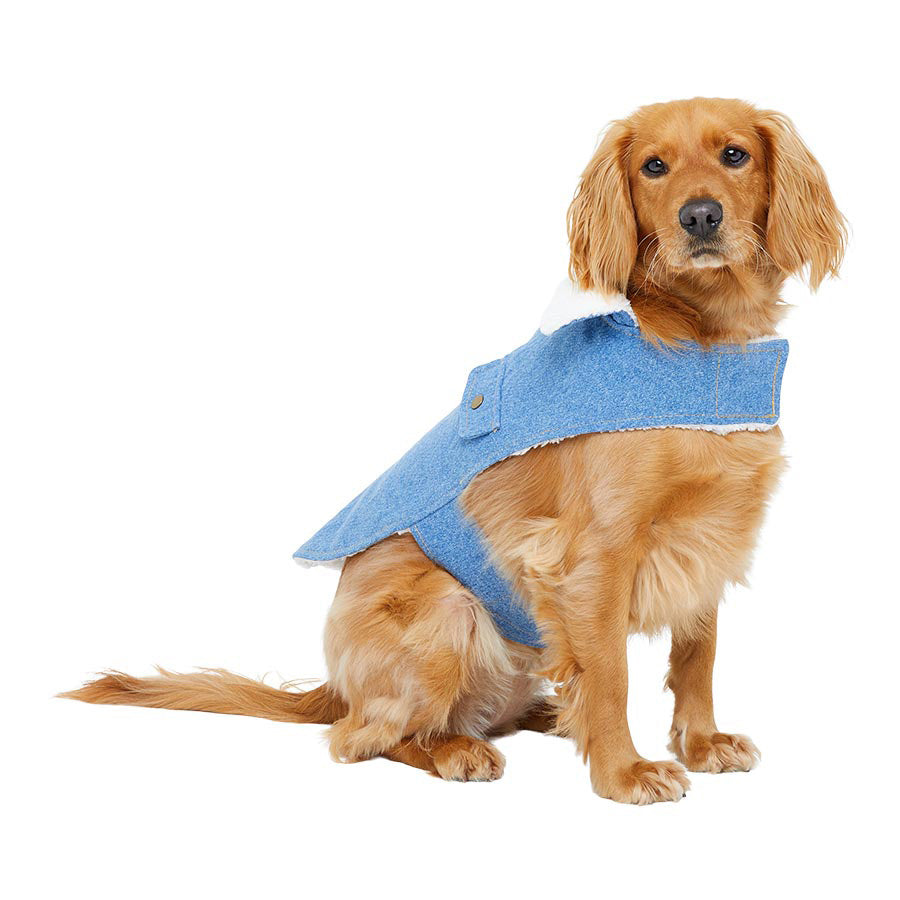 Pets at Home Denim Dog Jacket Blue