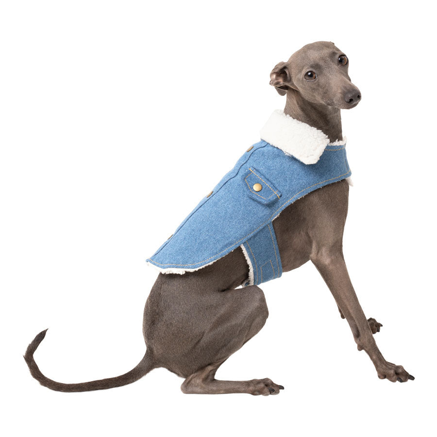 Pets at Home Denim Dog Jacket Blue