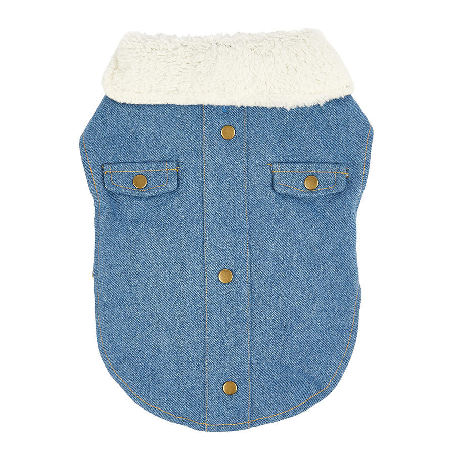 Pets at Home Denim Dog Jacket Blue