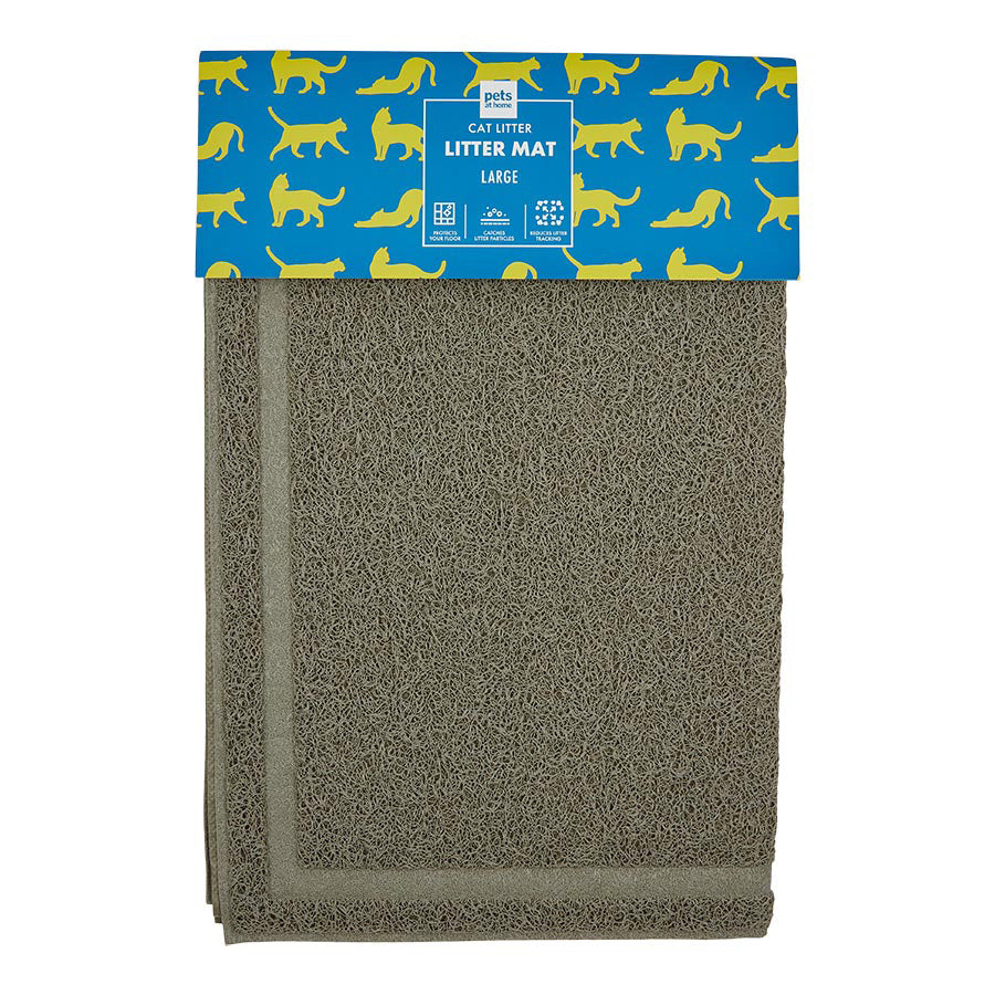 Pets at Home Rectangular Cat Litter Mat Cream Large