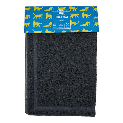 Pets at Home Rectangular Cat Litter Mat Grey Large