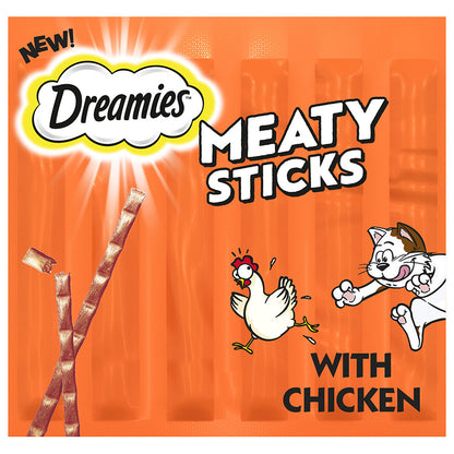 Dreamies Meaty Sticks Cat Treats with Chicken 30g