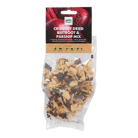 Pets at Home Small Pets Crunchy Dried Treats Beetroot & Parsnip Mix 50g