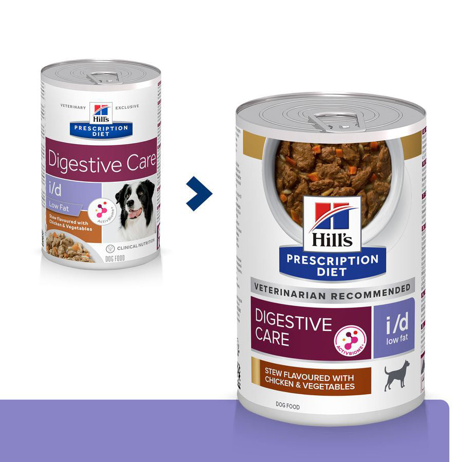 Hill's Prescription Diet Digestive Care Low Fat Wet Adult Dog Food 12x354g