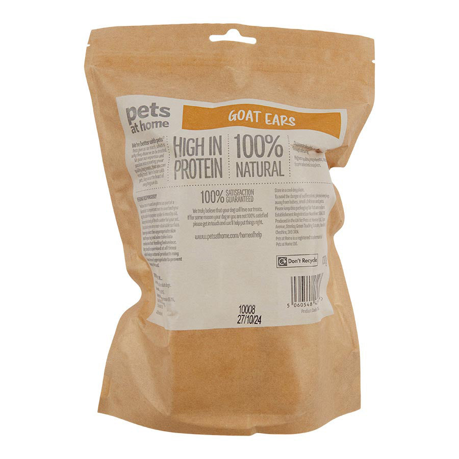 Pets at Home Adult Dog Treats Goat Ears 130g