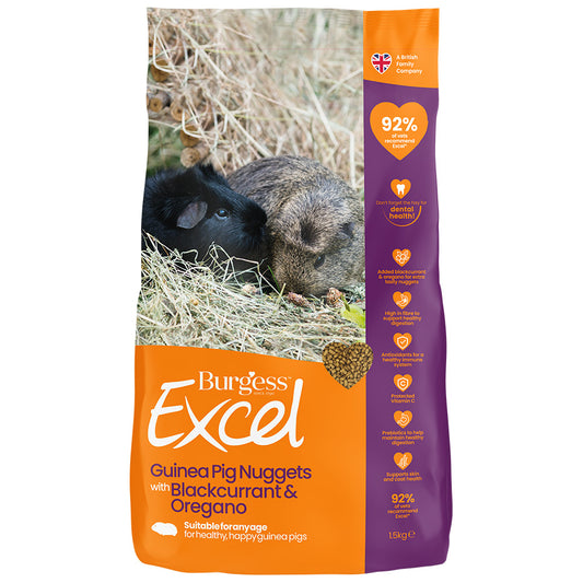 Burgess Excel Guinea Pig Nuggets with Blackcurrant and Oregano 1.5kg