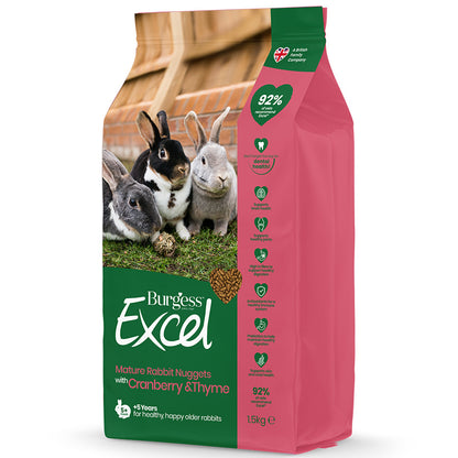 Burgess Excel Mature Rabbit Nuggets 1.5kg
