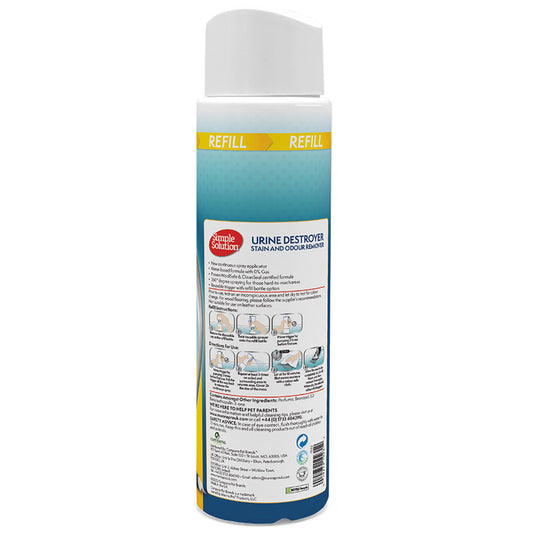 Simple Solution Dog and Cat Urine Destroyer Stain and Odour Remover Refill 400ml