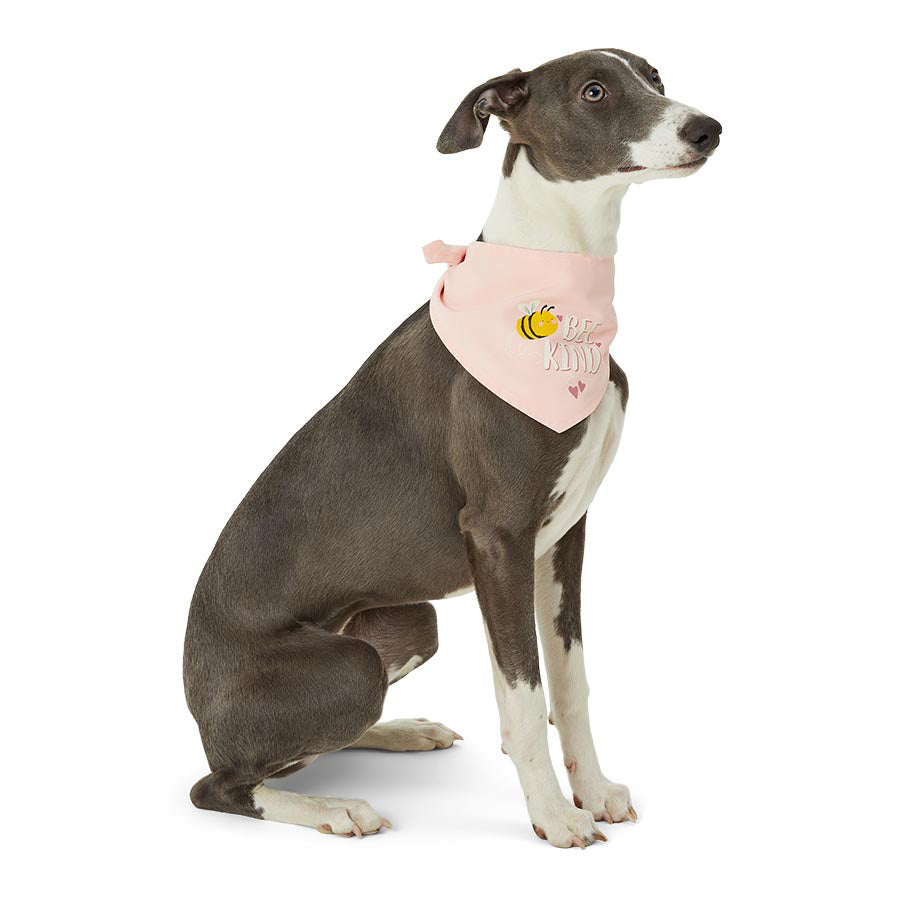 Just For Puppy Bee Kind Reversible Bandana Pink X Small/Small