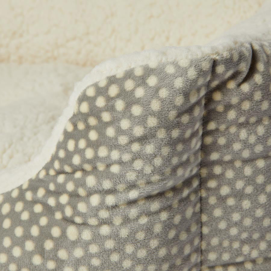 Pets at Home Square Puppy Bed Spotty Grey