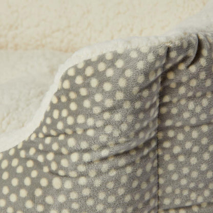 Pets at Home Square Puppy Bed Spotty Grey