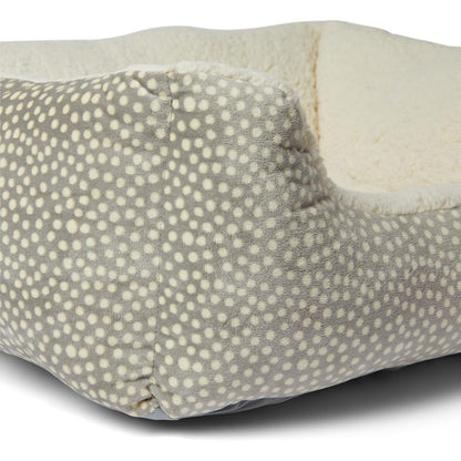 Pets at Home Square Puppy Bed Spotty Grey