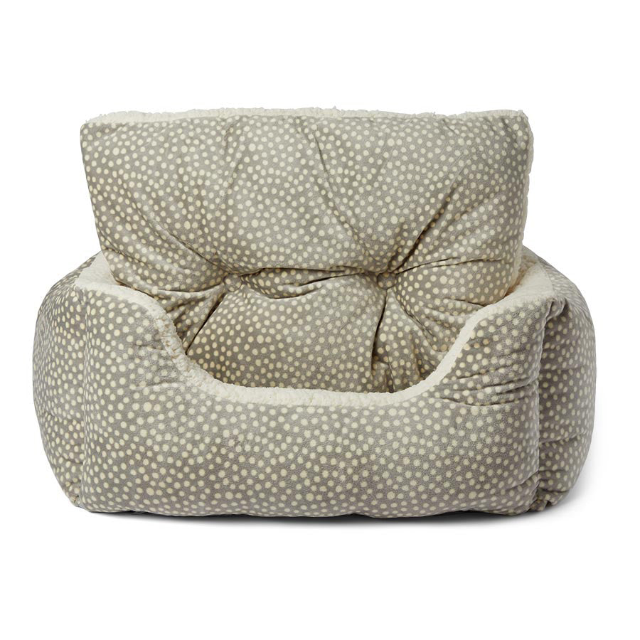 Pets at Home Square Puppy Bed Spotty Grey
