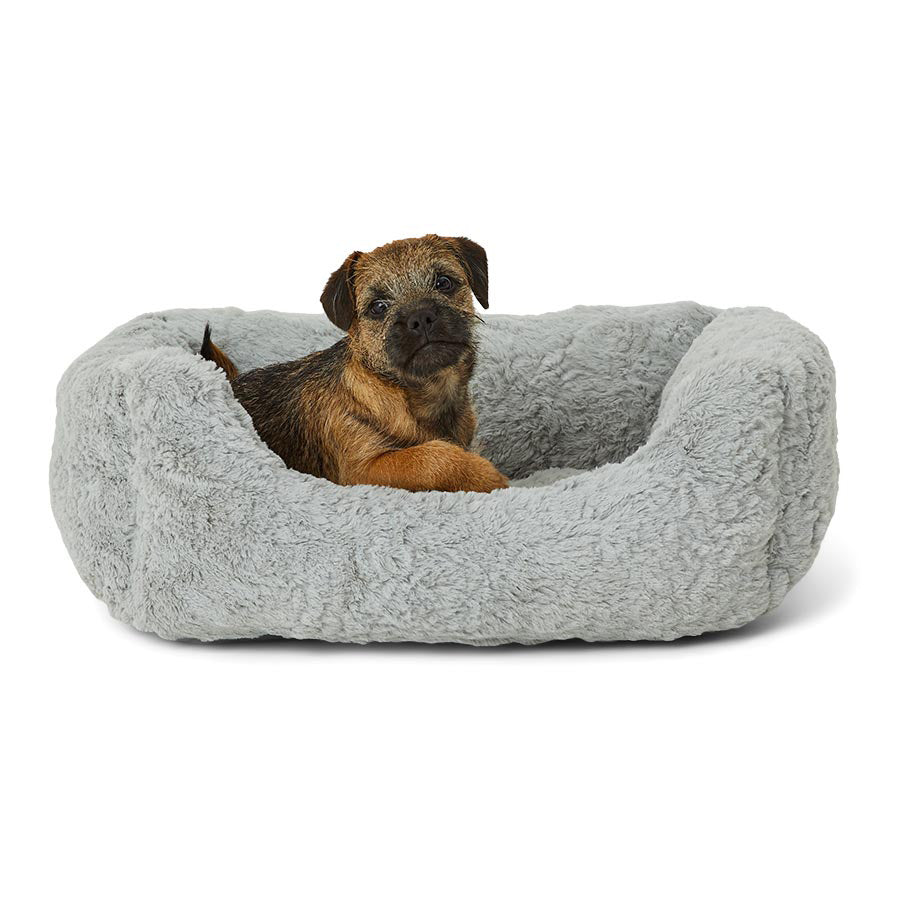 Pets at Home Heated Square Puppy Bed Grey