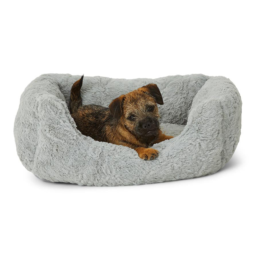 Pets at Home Heated Square Puppy Bed Grey
