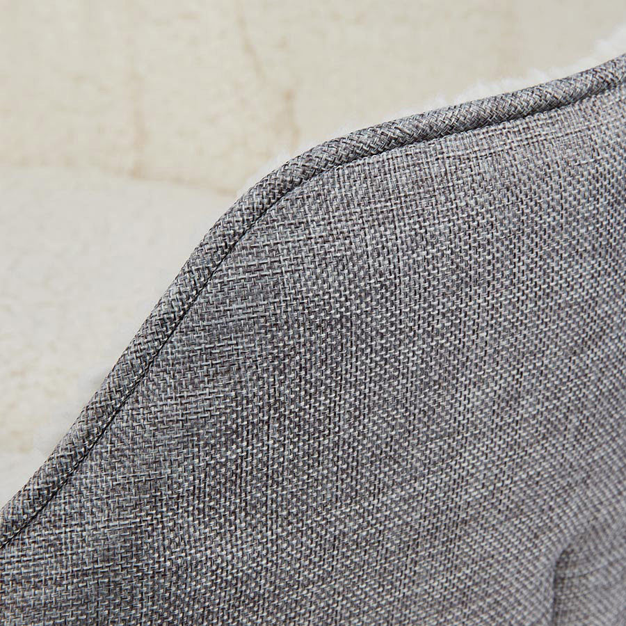 Pets at Home Linen Scallop Oval Dog Bed Grey