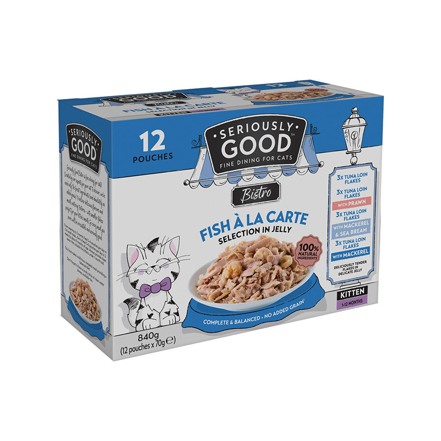 Seriously Good Wet Kitten Food Fish In Jelly 12x70g