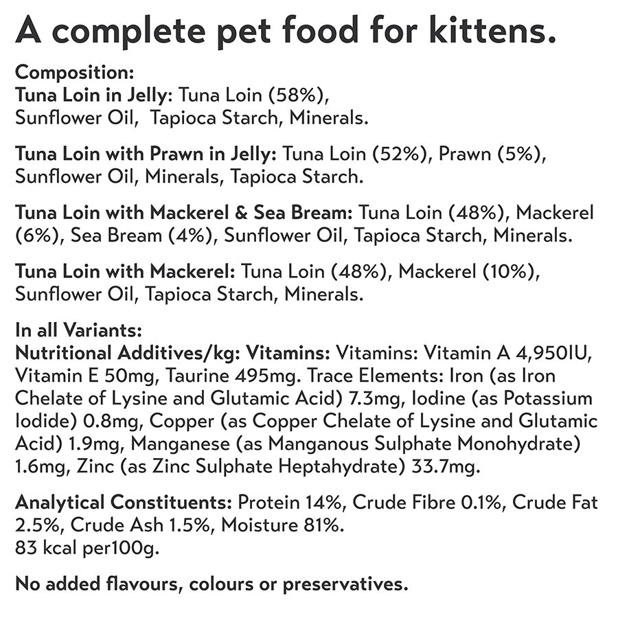 Seriously Good Wet Kitten Food Fish In Jelly 12x70g