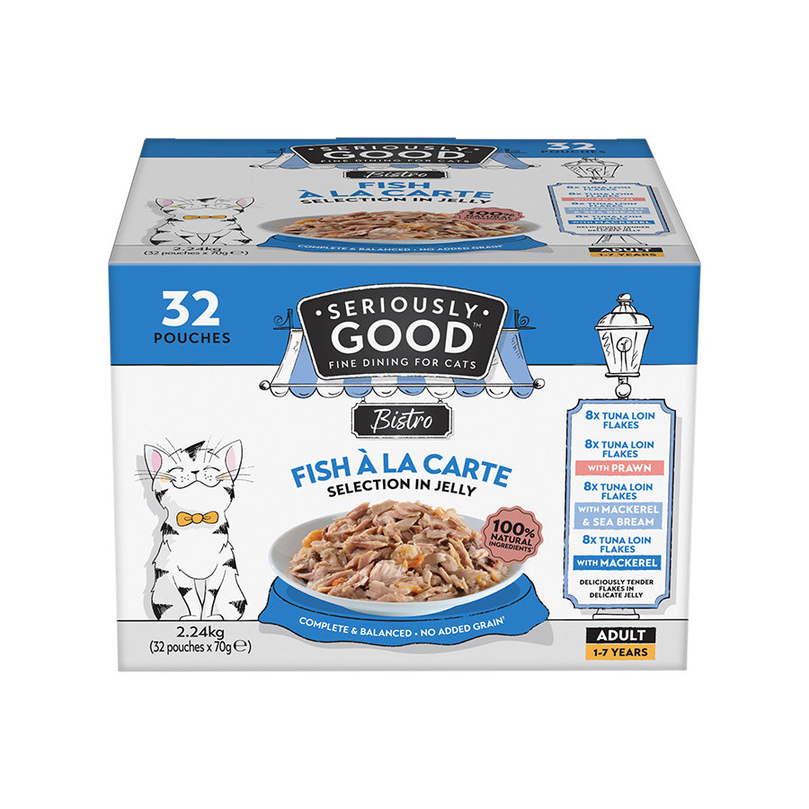 Seriously Good Wet Adult Cat Food Fish Jelly