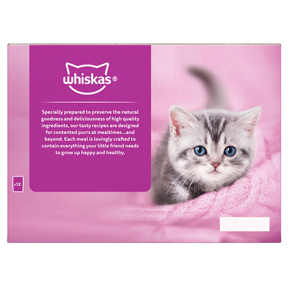 Whiskas Kitten Wet Cat Food Poultry In Jelly 12x85g