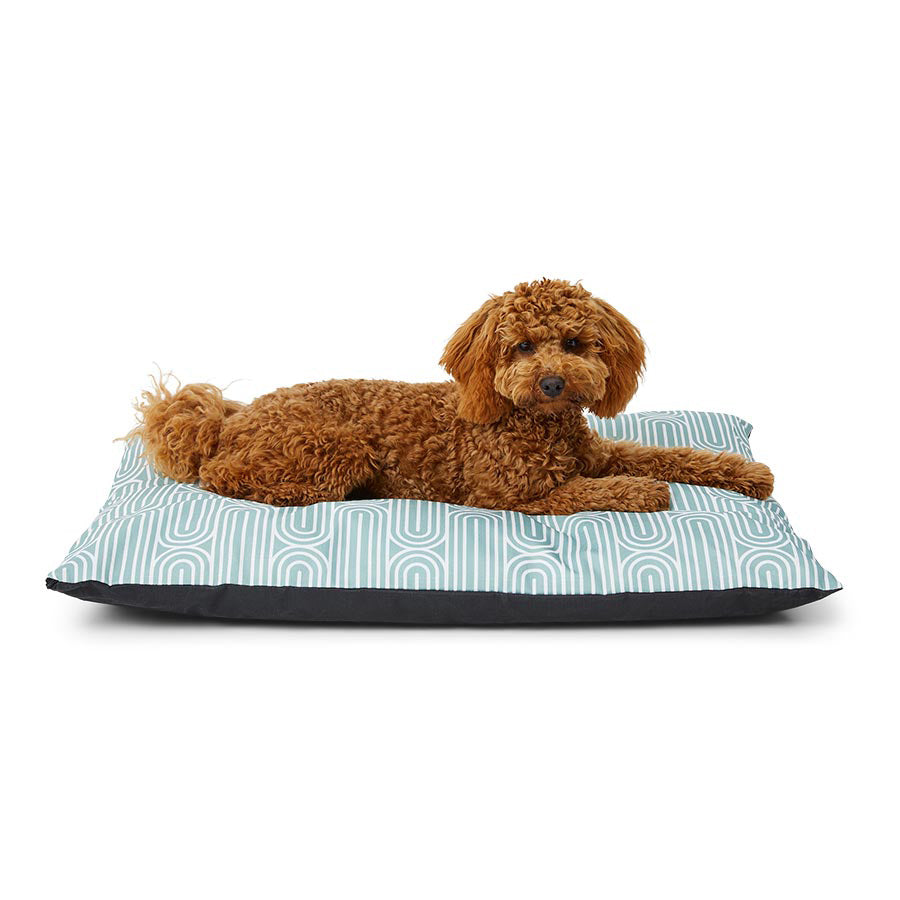 Pets at Home Ripple Print Dog Pillow Mattress Grey Medium