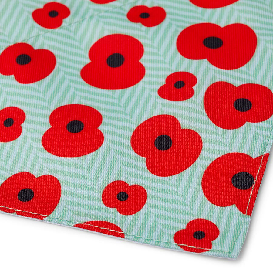 Royal British Legion Poppy Print Dog Bandana