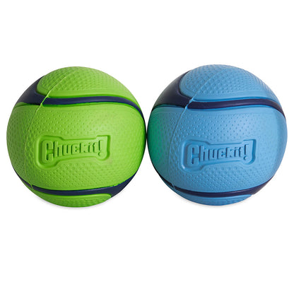 ChuckIt Sniff Fetch Ball Bacon & Peanut Butter Scented Dog Toy Medium x2