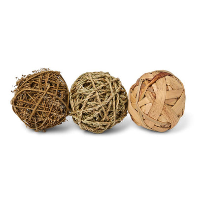 Pets at Home Small Animal Natural Active Play Balls 3 Pack