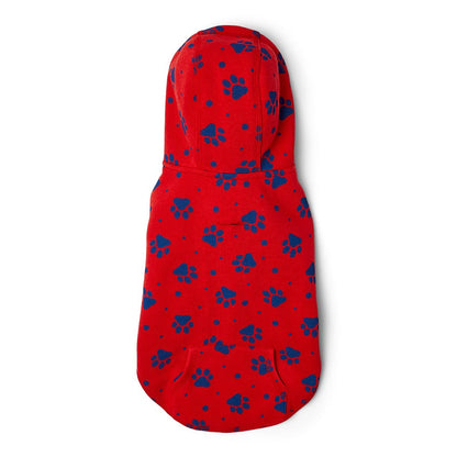 Pets at Home Pawprint Dog Hoodie Red