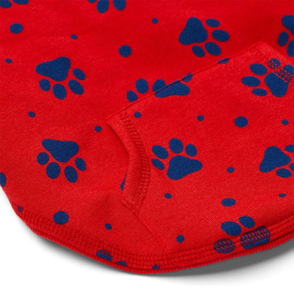 Pets at Home Pawprint Dog Hoodie Red