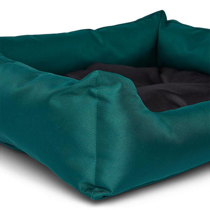 3 Peaks Durable Square Dog Bed Green