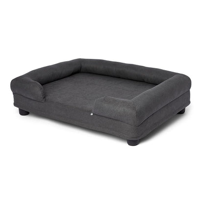 Noble Luxury Raised Bolstered Dog Mattress Grey Medium