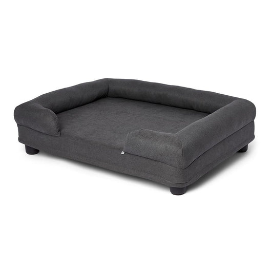 Noble Luxury Raised Bolstered Dog Mattress Grey Medium