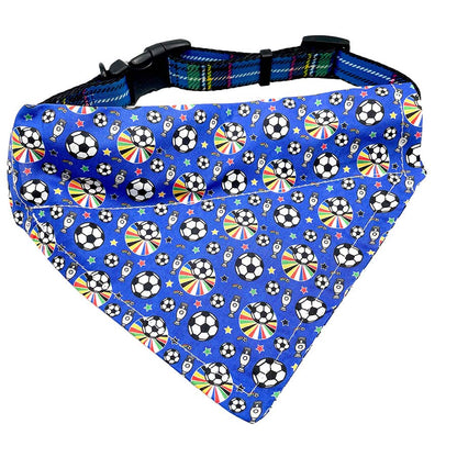 Franky's Bowtique Football Print Pet Bandana Blue