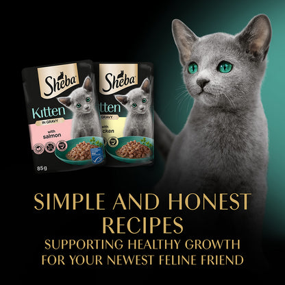 Sheba Mixed Selection Wet Kitten Food in Gravy 40x85g Pouches