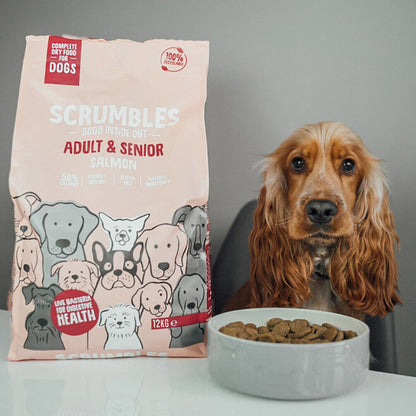 Scrumbles Complete Dry Adult and Senior Dog Food Salmon