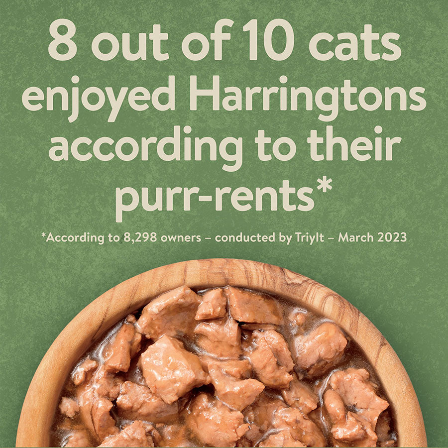 Harringtons Wet Adult Cat Food Meat In Gravy 40 x 85g Pouches