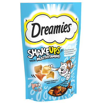 Dreamies Shakeups Multivitamin Seafood Celebration Cat and Kitten Treats 55g