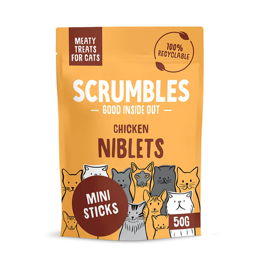 Scrumbles Niblets Meaty Cat Treats Chicken 50g