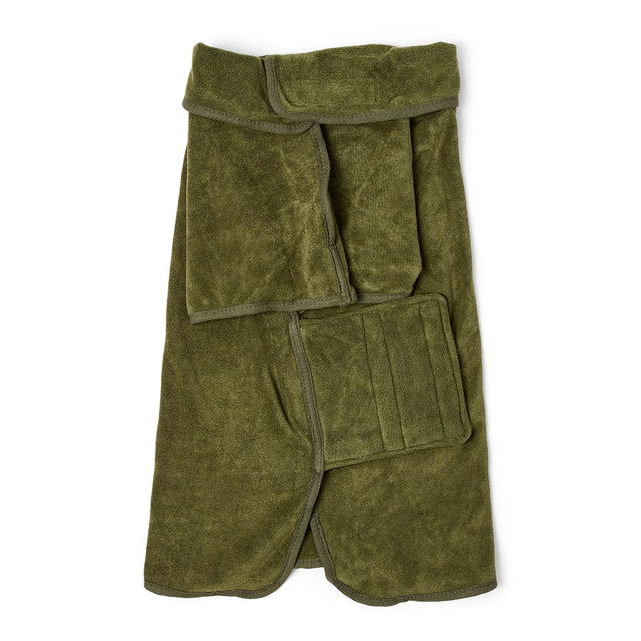 Pets at Home Absorbent Drying Dog Coat Dark Green
