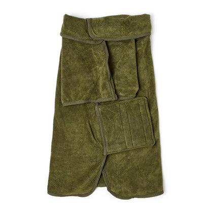 Pets at Home Absorbent Drying Dog Coat Dark Green