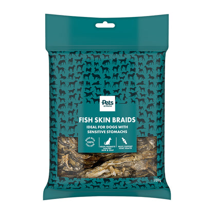 Pets at Home Fish Skin Braids Dog Treats 100g