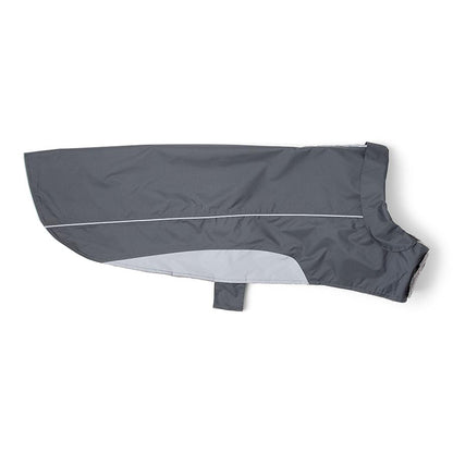 Pets at Home Ripstop Reflective Trim Dog Coat Charcoal