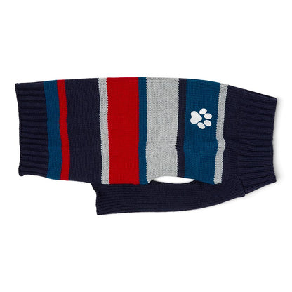 Pets at Home Striped Knitted Dog Jumper Multi-Coloured