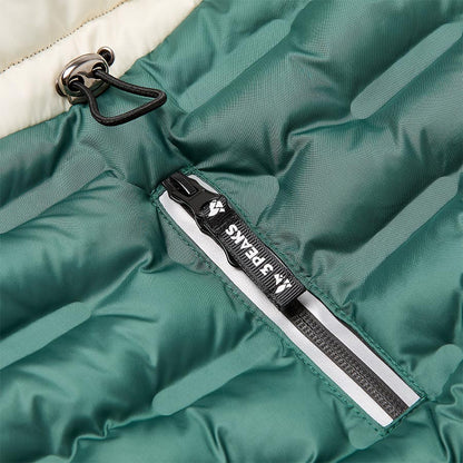 3 Peaks Shower Resistant Dog Parka Jacket Green/Ecru