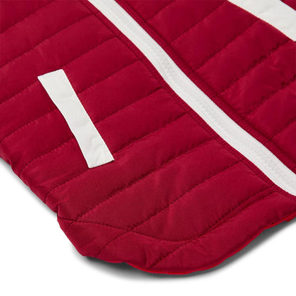 Pets at Home Quilted Colourblock Dog Jacket Red