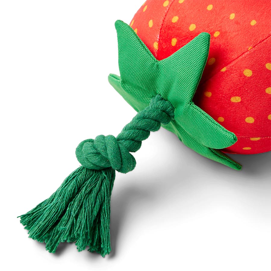 Pets at Home Sassy Strawberry Squeaky Dog Toy